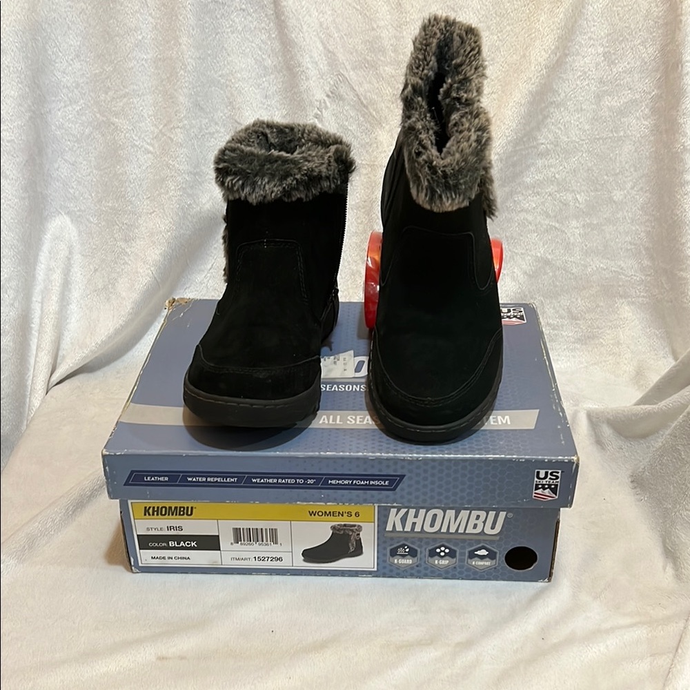 Khombu Black Winter Rain Boots Durable and Stylish